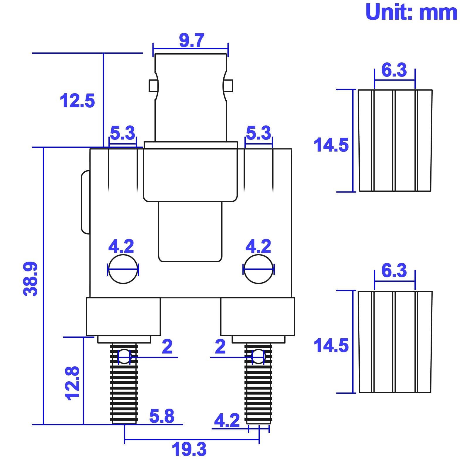 onelinkmore BNC Female to Dual Banana Socket Binding Post RF 2 PCS