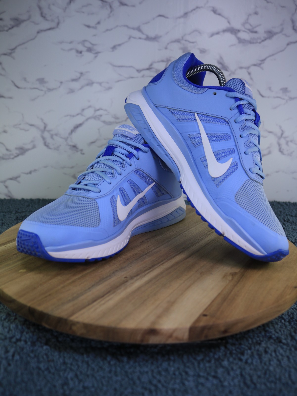 Nike Dart XII Shoes Blue White Running Sneakers Gym Sport 831535-403 Women Sz 11