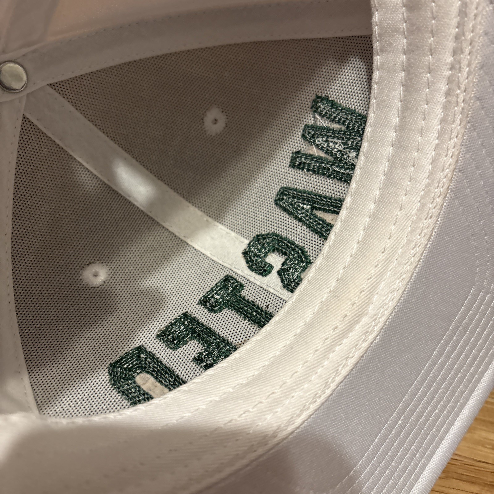 Grindin Golf Co WASTED Desert Open Hat SnapBack Cap White Green Logo