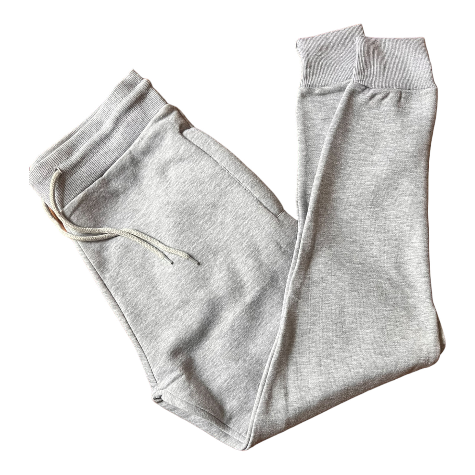 Mens Slim Fit  Jogging Bottom Plain Fleece Skinny Zipper Pocket Jogger