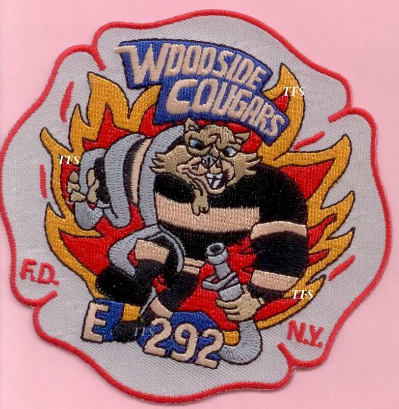 New York City Fire Dept Engine 292 Patch Woodside Cougars