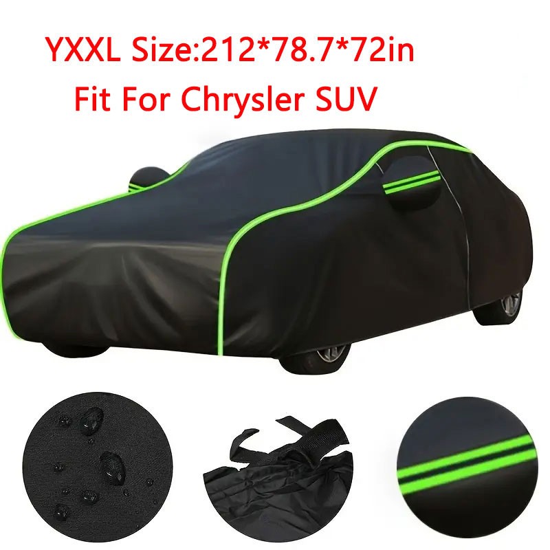 Full Car Cover Waterproof Rain Snow Dust Anti-UV Protection For Chrysler SUV BK