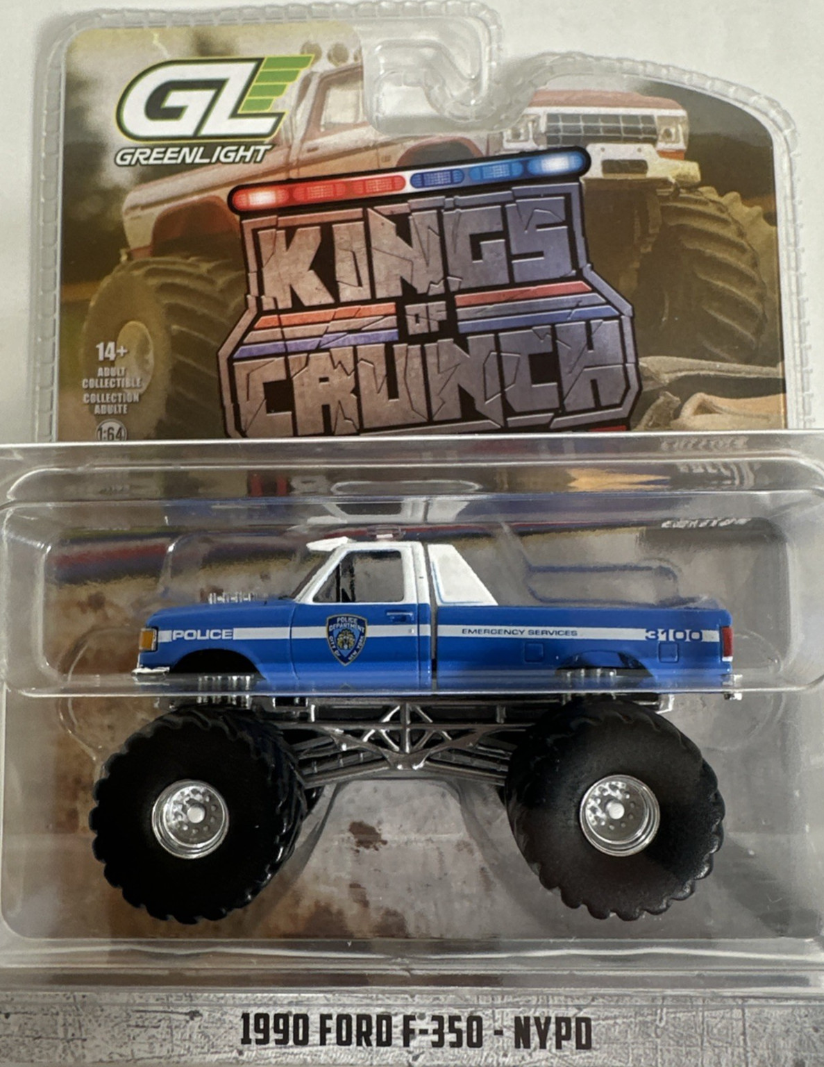 1990 Ford F-350 NYPD Blue/White King of Crunch Truck GL 49170-E New in Package
