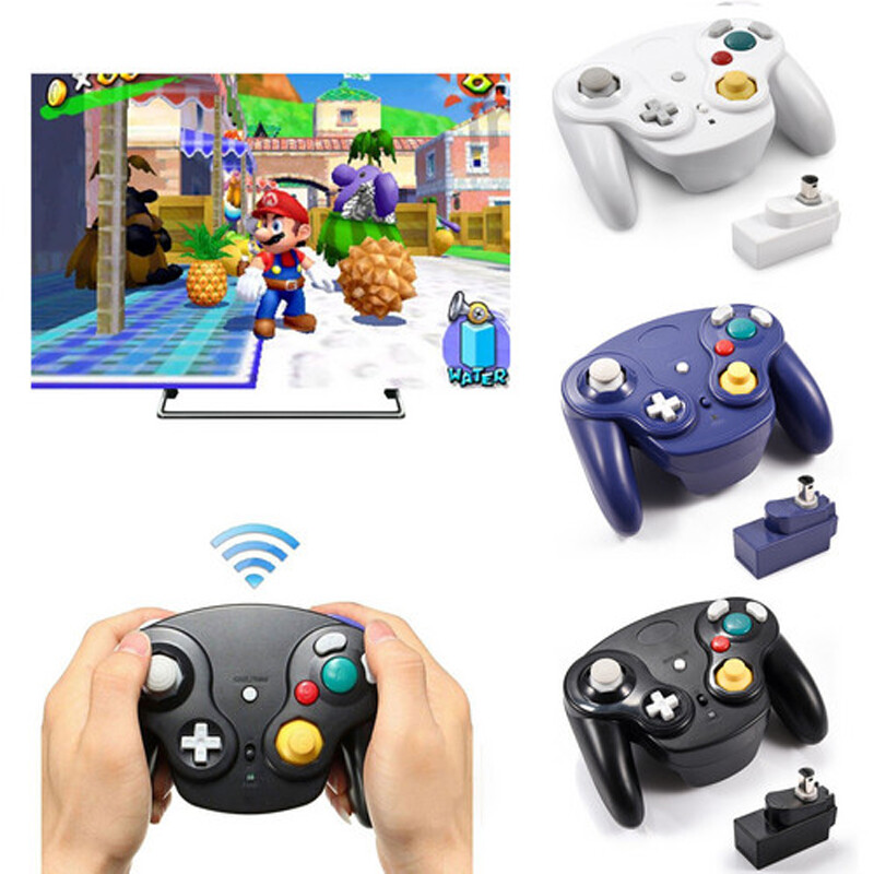 For Gamecube Classic GC NGC,Wireless Game Controller W/ Adapter /Wired Gamepad