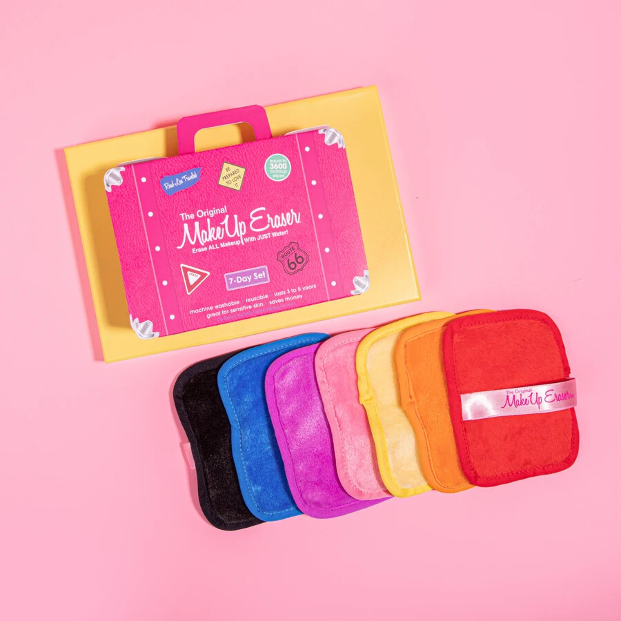 The Original MakeUp Eraser Road Less Traveled 7 Day Set Blue Pink Yellow Orange