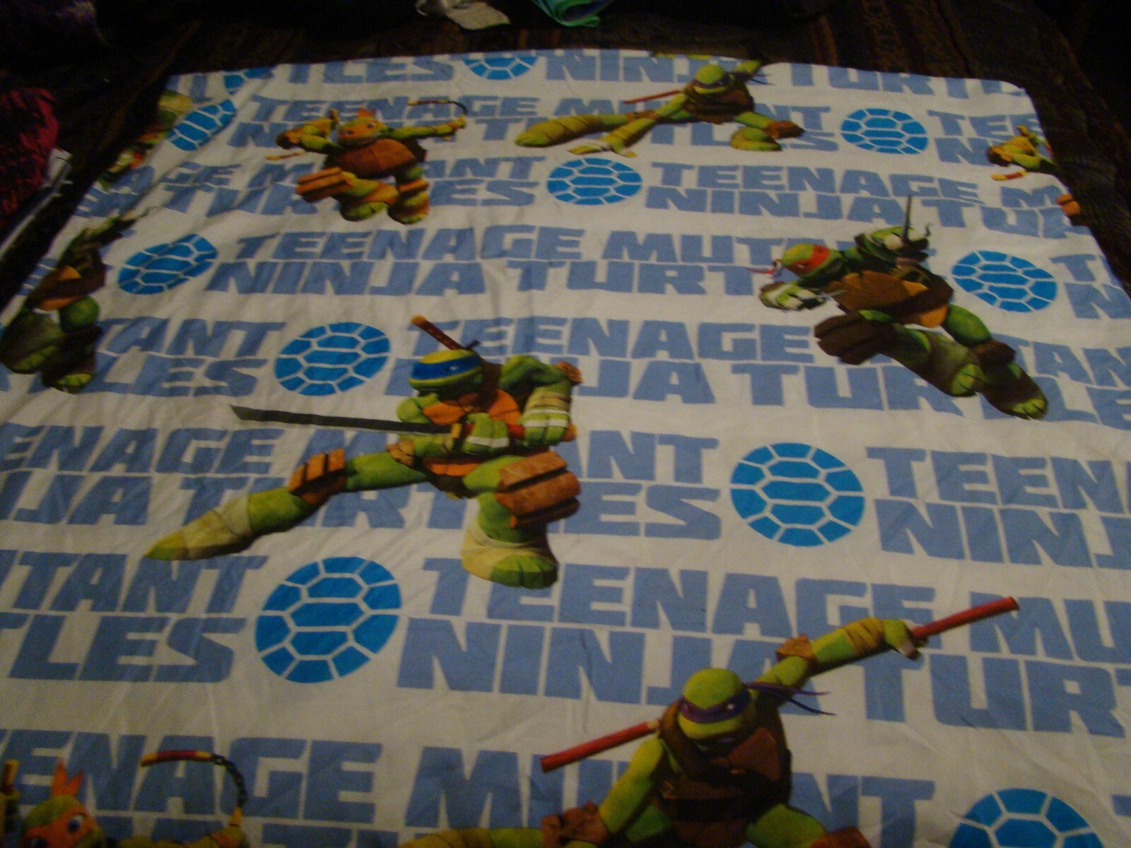 Teenage Mutant Ninja Turtles Twin Flat Sheet Fabric Material