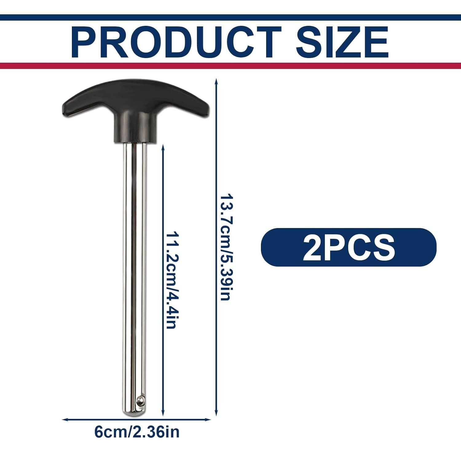 2 Pcs Weight Stack Pin 3/8 Inch Heavy Duty Gym Pins for Weight Lifting Stack