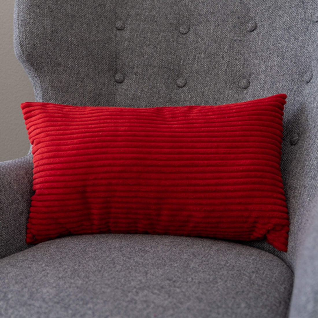 12''x20'' corduroy stripe lumbar support throw pillow | 10 colors soft textured