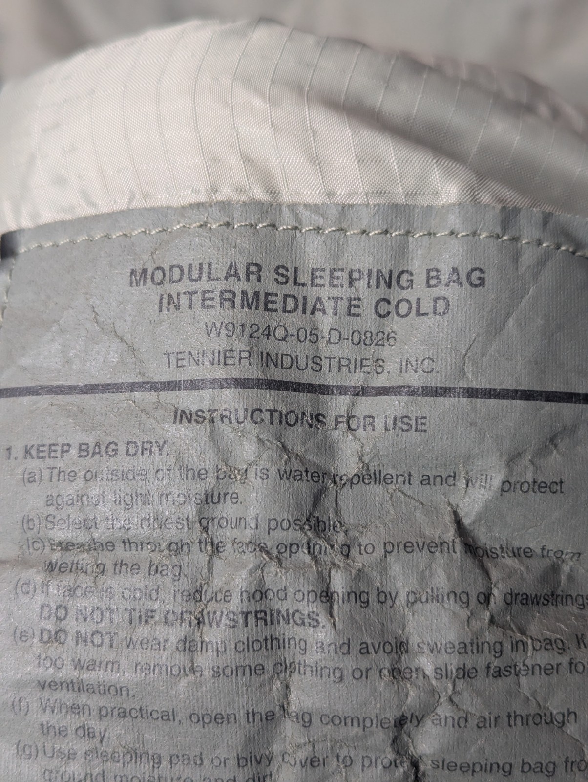 US Military Modular Sleeping Bag Intermediate Cold USGI ACU Army Sleep System