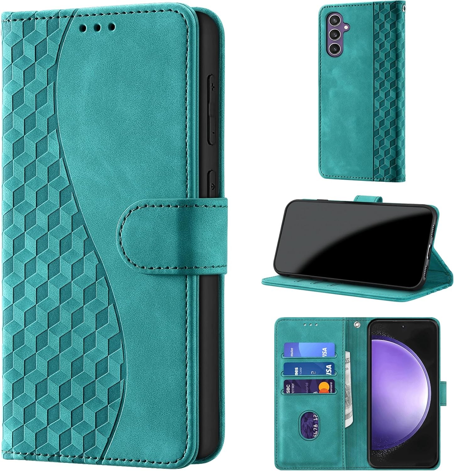 Samsung Galaxy S23 FE 5G Wallet Case with Card Holder, RFID Blocking, Shockproof