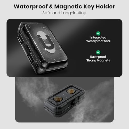 Magnetic Key Box, Magnetic Key Holder Under Car, Hide a Key Magnetic Basic 1pc