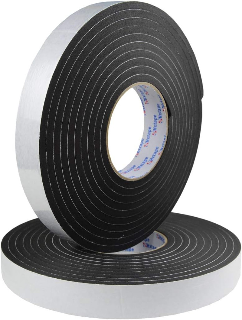 Seal Foam Tape,1/4" Thick-1"-16.5ft 2Rolls, Weather Stripping for Door and Wi...
