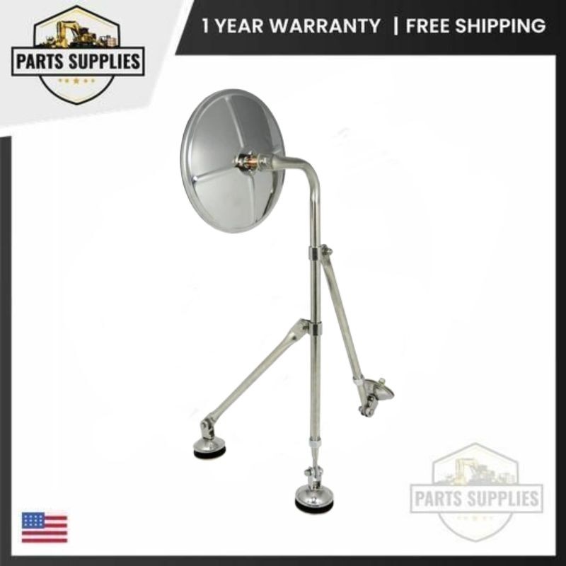 8.5" Semi Bubble Convex Mirror With Stainless Steel Tripod Mount For Semi Truck