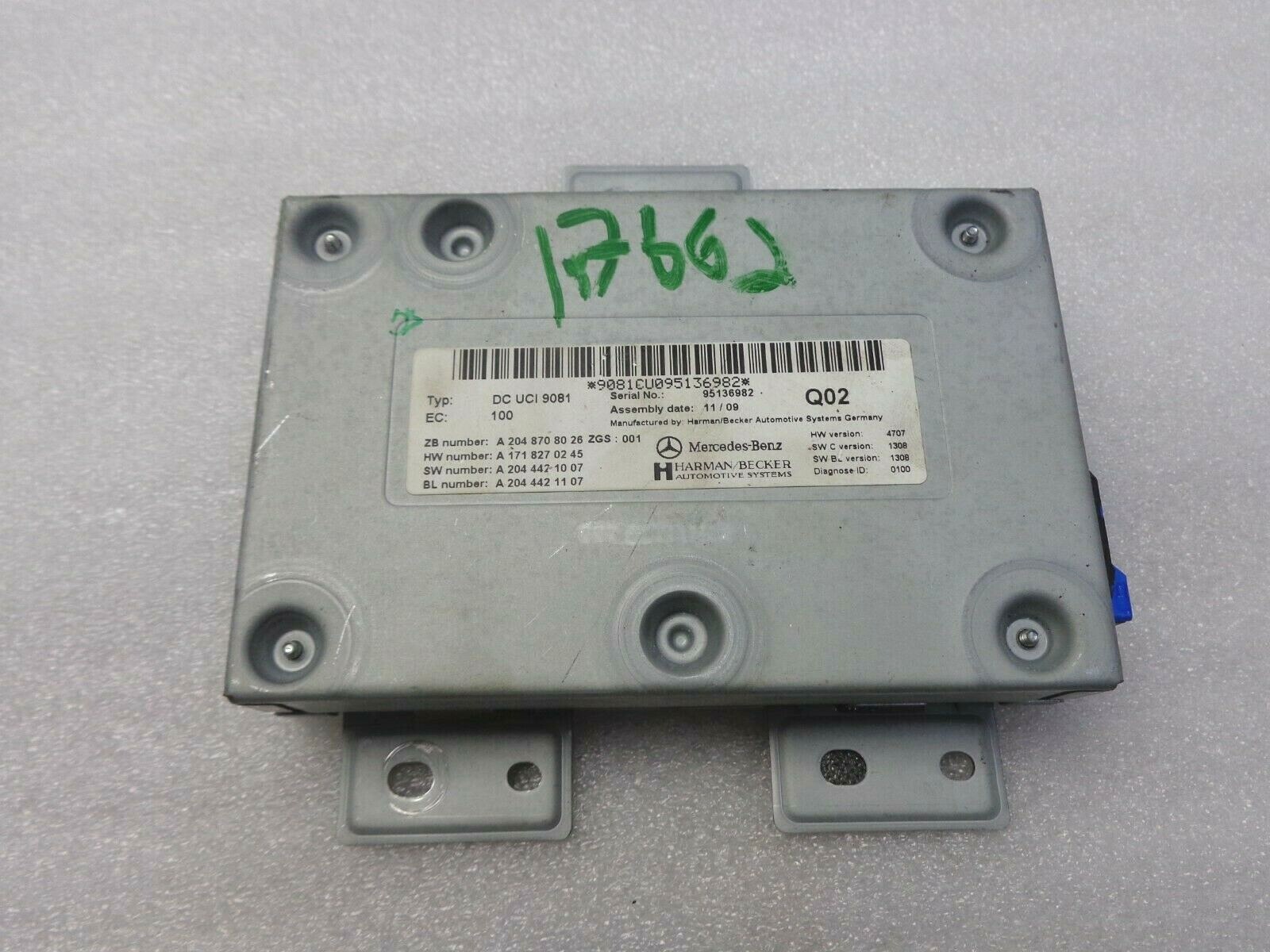 2007-2012 MERCEDES GL450 MEDIA INTERFACE CONTROL MODULE A2048708026 OEM # 44B