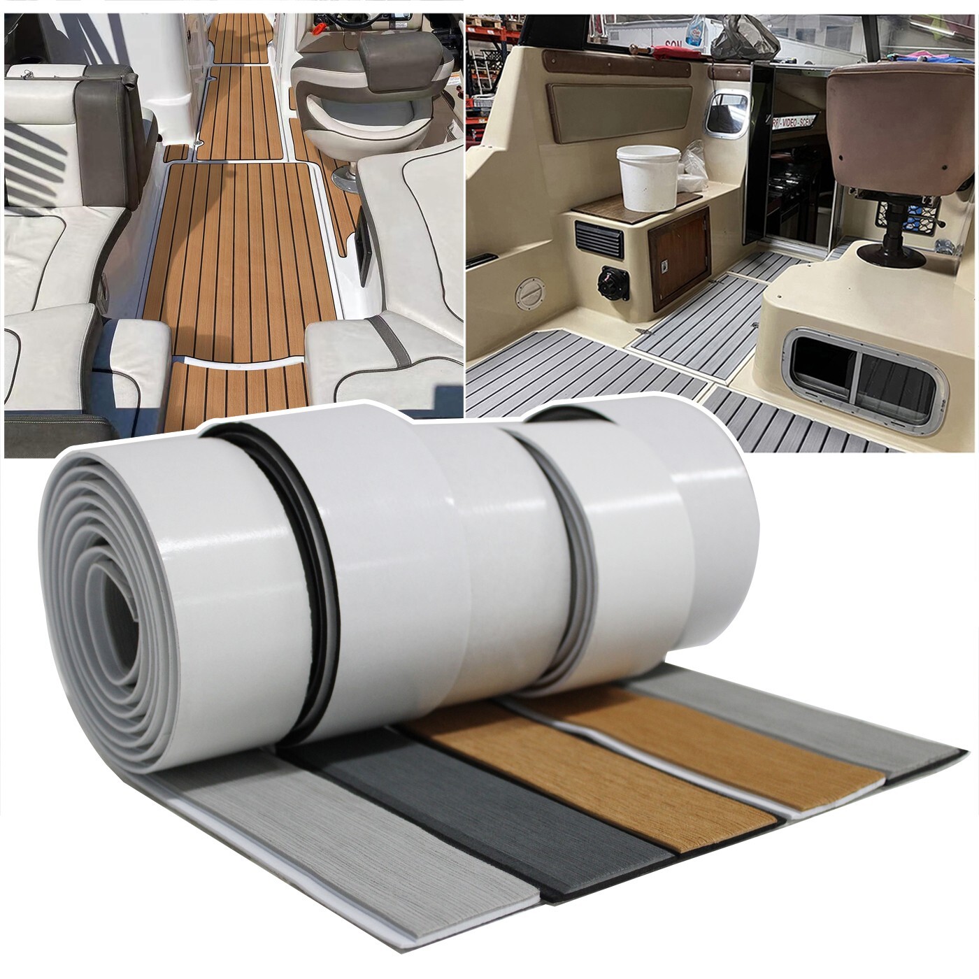 EVA Foam Boat Flooring Sheet Marine Sea Decking Border Stripes Pad for Yacht