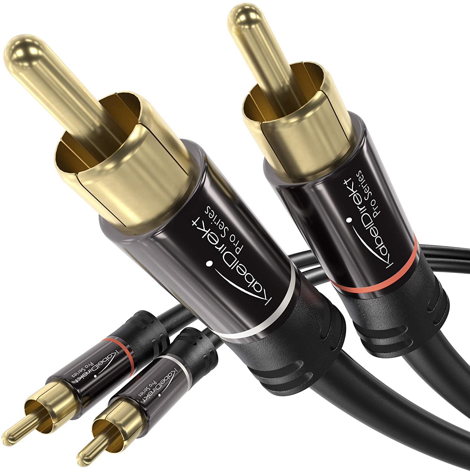 RCA Stereo Cable/Cord (3 Ft/Feet Short, Dual 2 X RCA Male to 2 X RCA