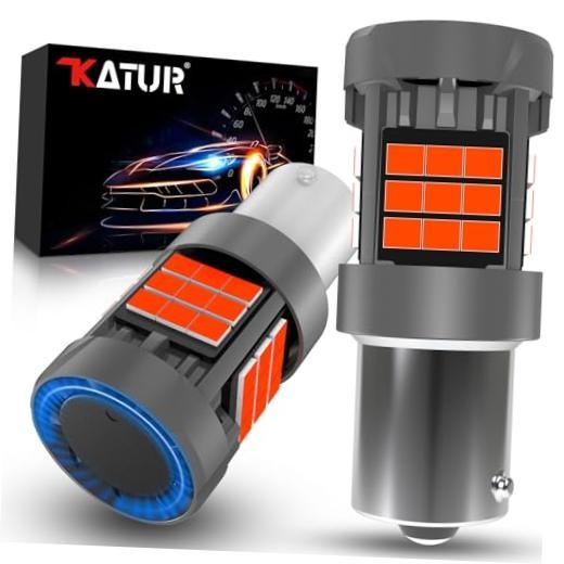 PY21W 1156 BAU15S Bulb, Canbus 3000LM with PY21W BAU15S 1156 Brilliant Red