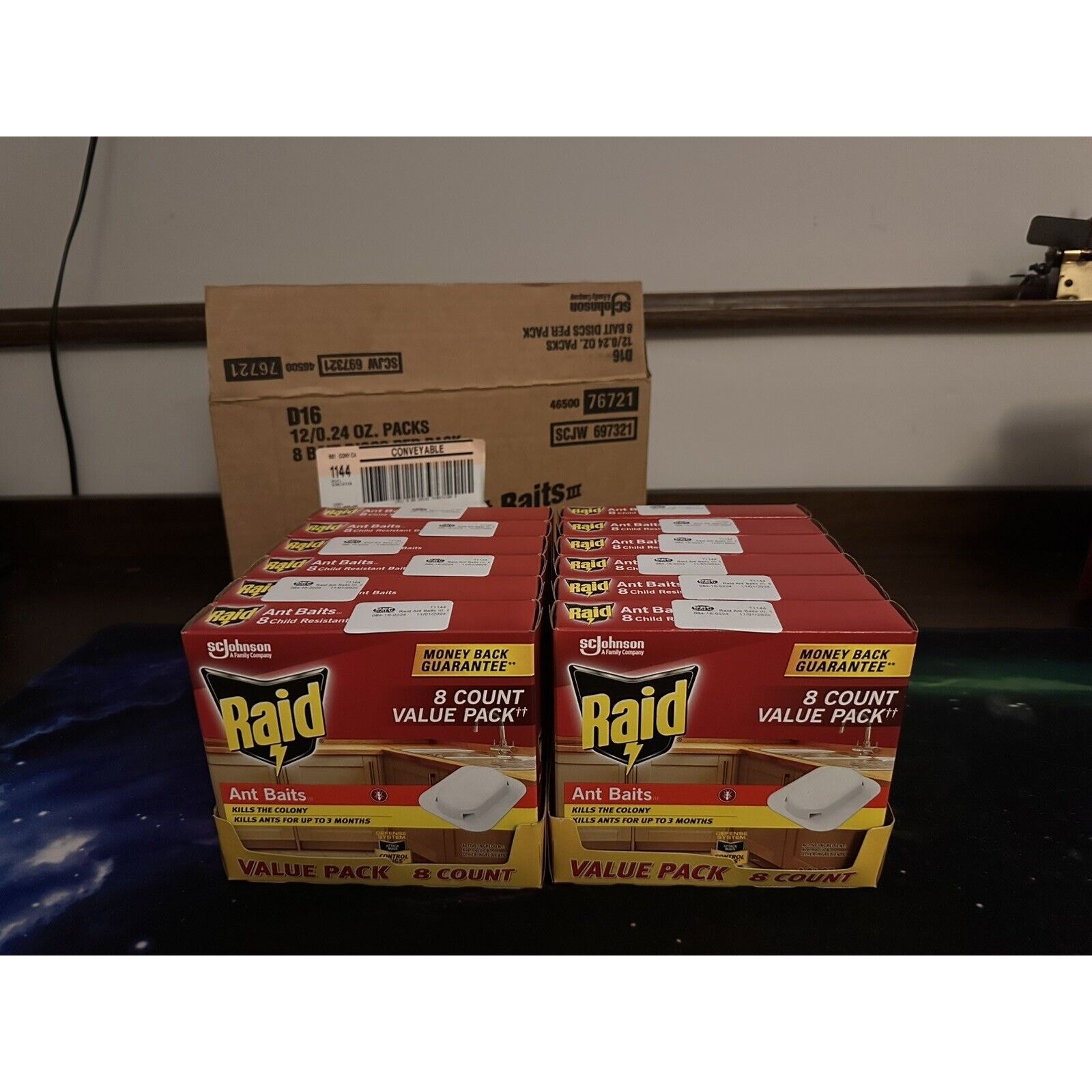 12 New Boxes Raid 8-Count ANT Bait Traps Pest Control Ant Killer