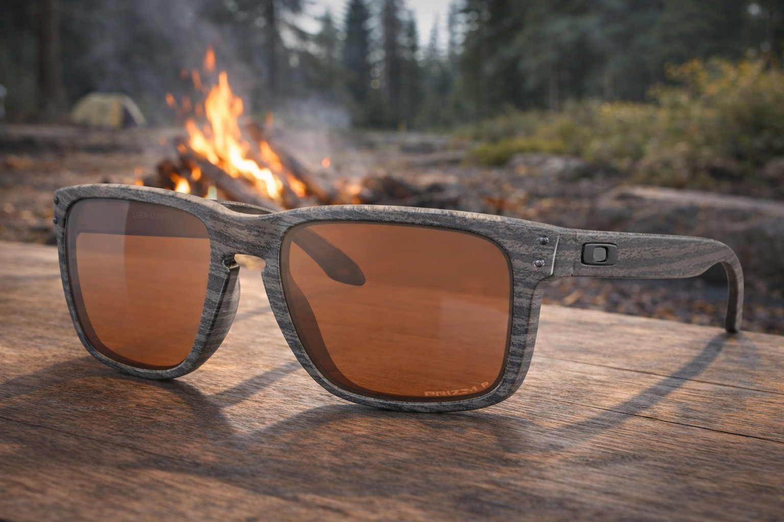 Oakley HOLBROOK XL Woodgrain POLARIZED PRIZM Tungsten Sunglasses OO9417-06