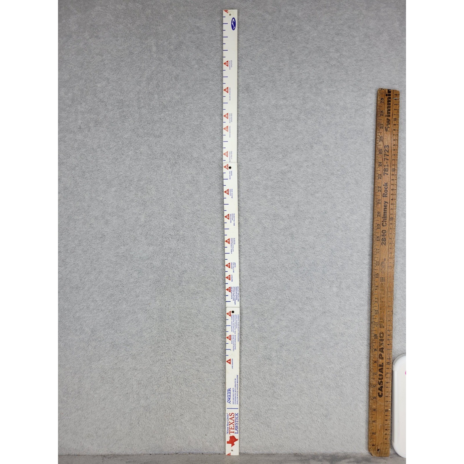 Texas Lawstick Shallow Water Angler Fish Ruler 36 Inch Measuring Stick 01/03 Ed