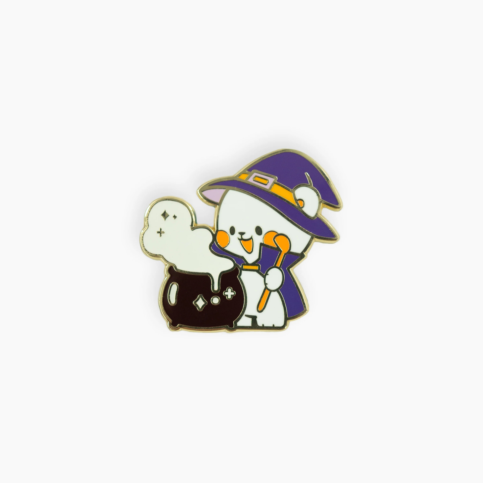 Milk Mocha Bear: Halloween Special Glow In The Dark Enamel Pin: Magic Mage