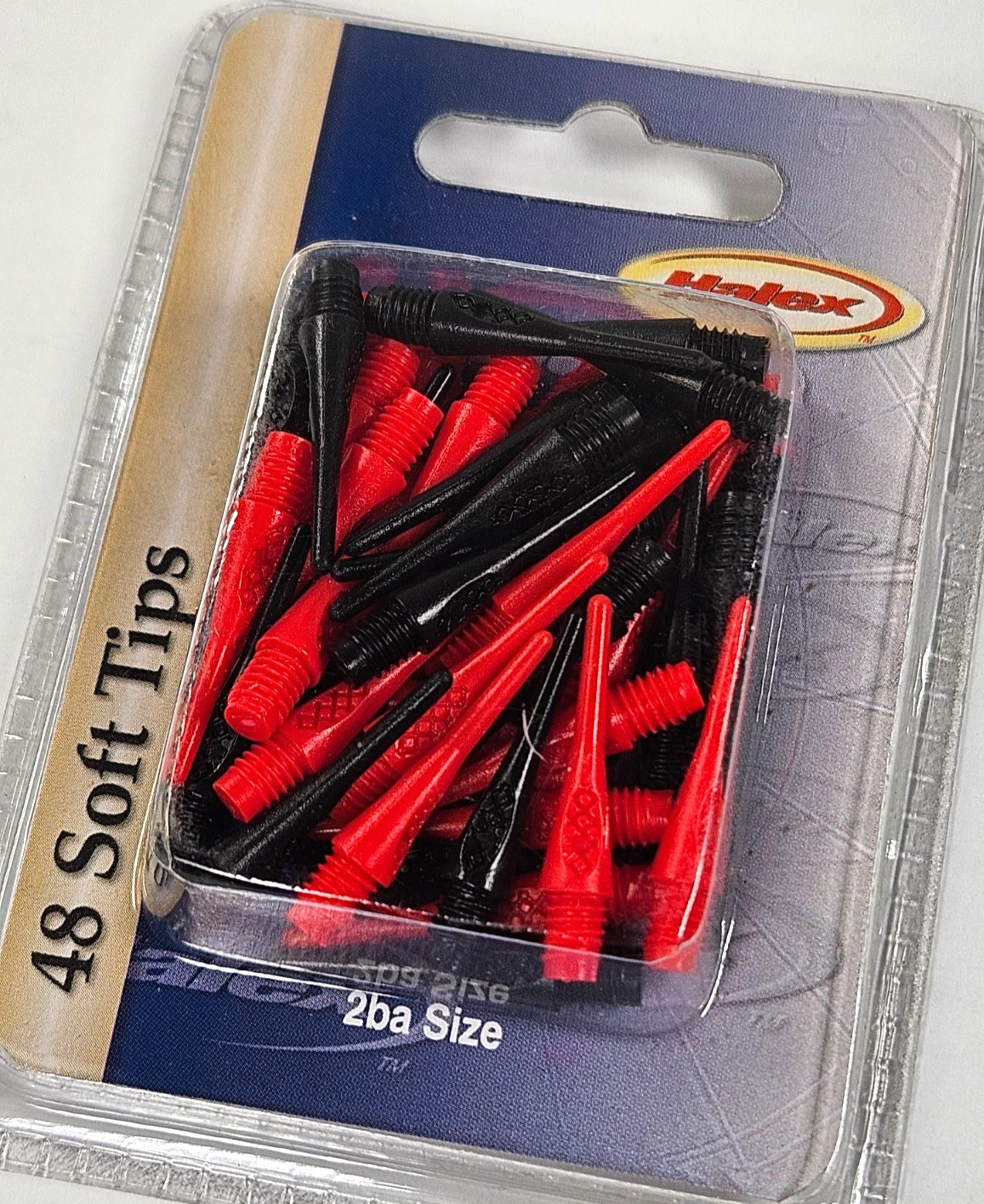 Halex 48-Pack Soft Dart Tips Red & Black Tips 2BA Size Soft Dart Tips