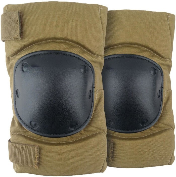 Bijan USGI Military IMPROVED Knee Pads COYOTE BROWN / BLACK USMC LARGE NEW