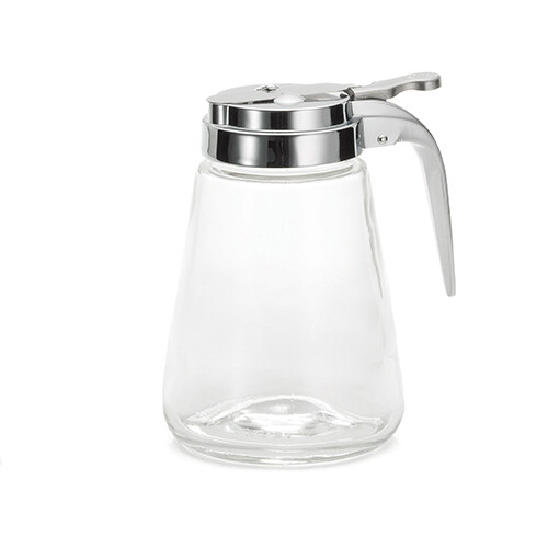 Tablecraft 1371 12 oz Glass Syrup Dispenser