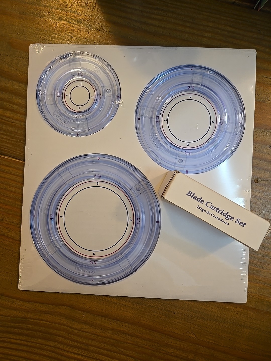 3 NEW Creative Memories Collection Circle Pattern Cutting Blades 4 Scrapbook Lot