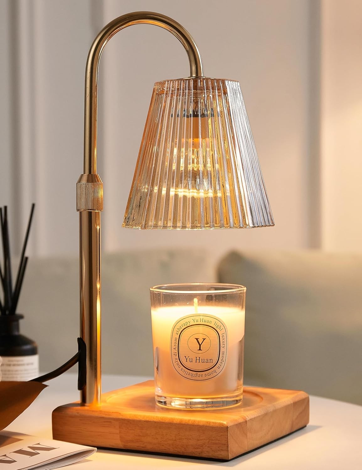 Candle Warmer Lp with Timer, Dimmable Candle Warmer for Home Decor,