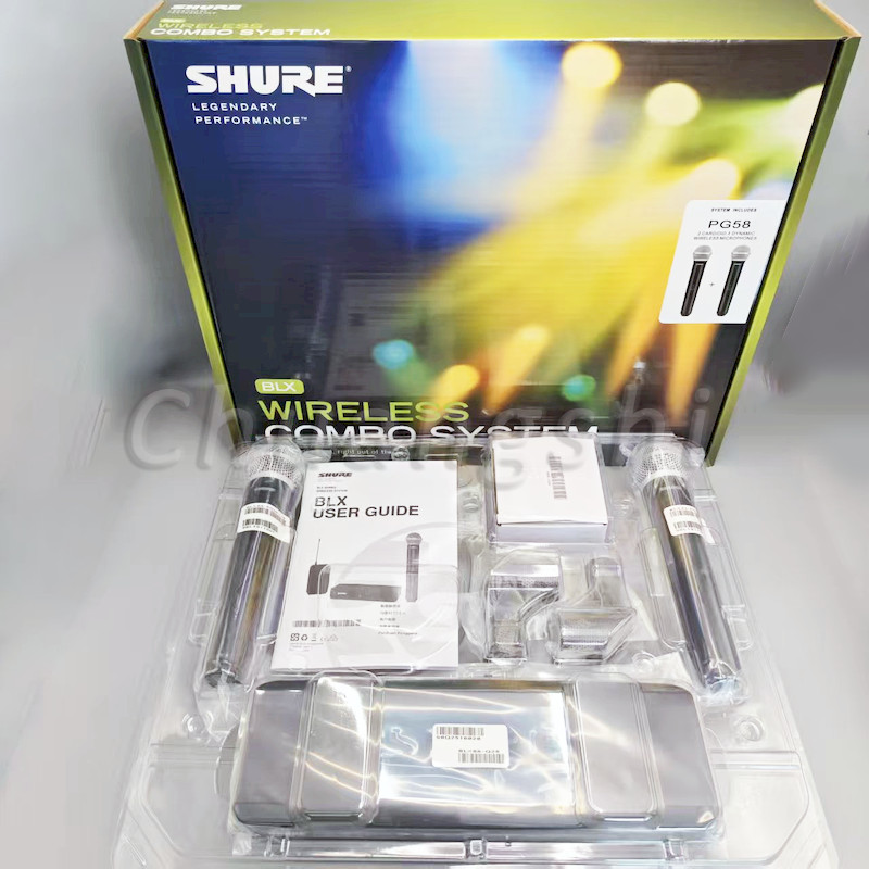 Shure NEW BLX288/PG58 Handheld Wireless Microphone System Come with 2 Microphone
