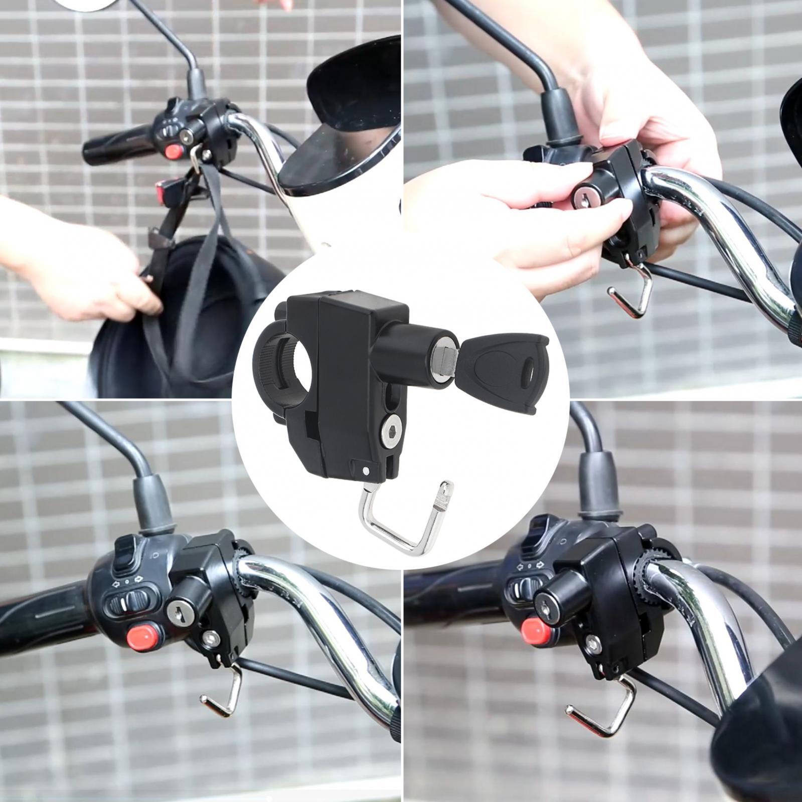 Universal Motorcycle Helmet Lock Anti-Theft Helmet Safety Lock Metal 22mm-25mm