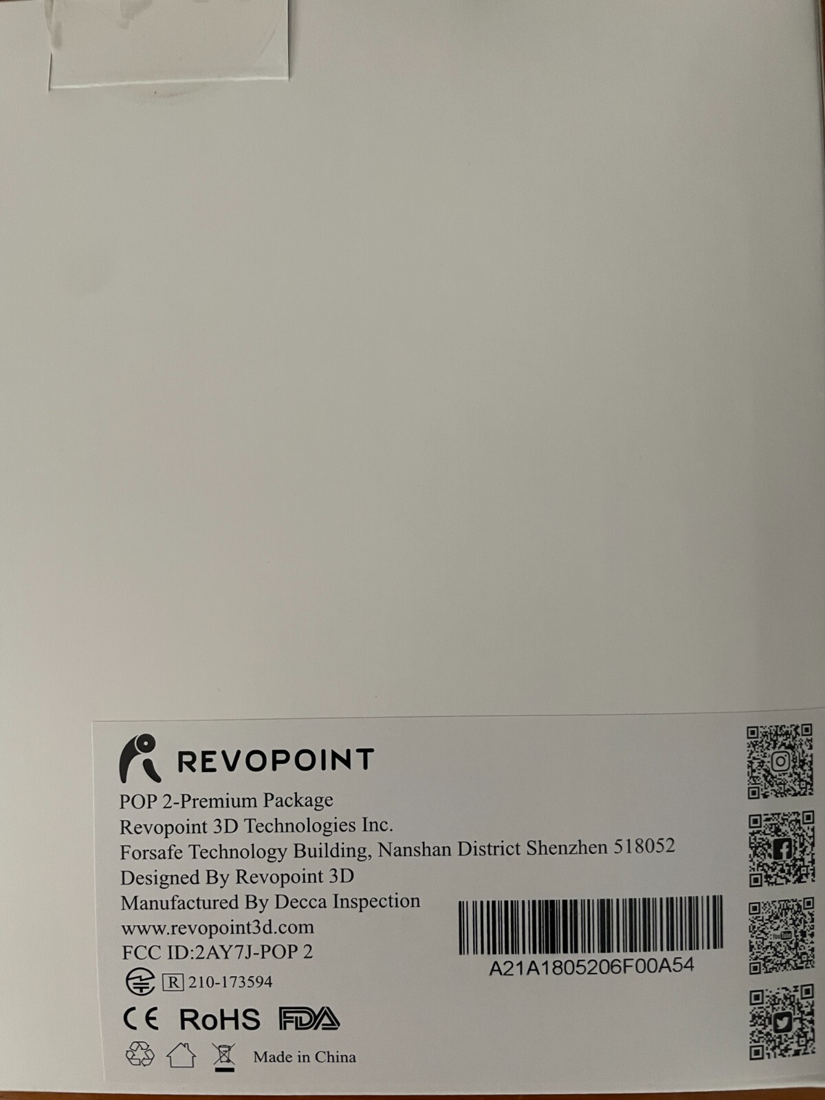 Revopoint POP 2 Premium 3D Scanner 0.05mm Precision, Turntable, & Stabilizer