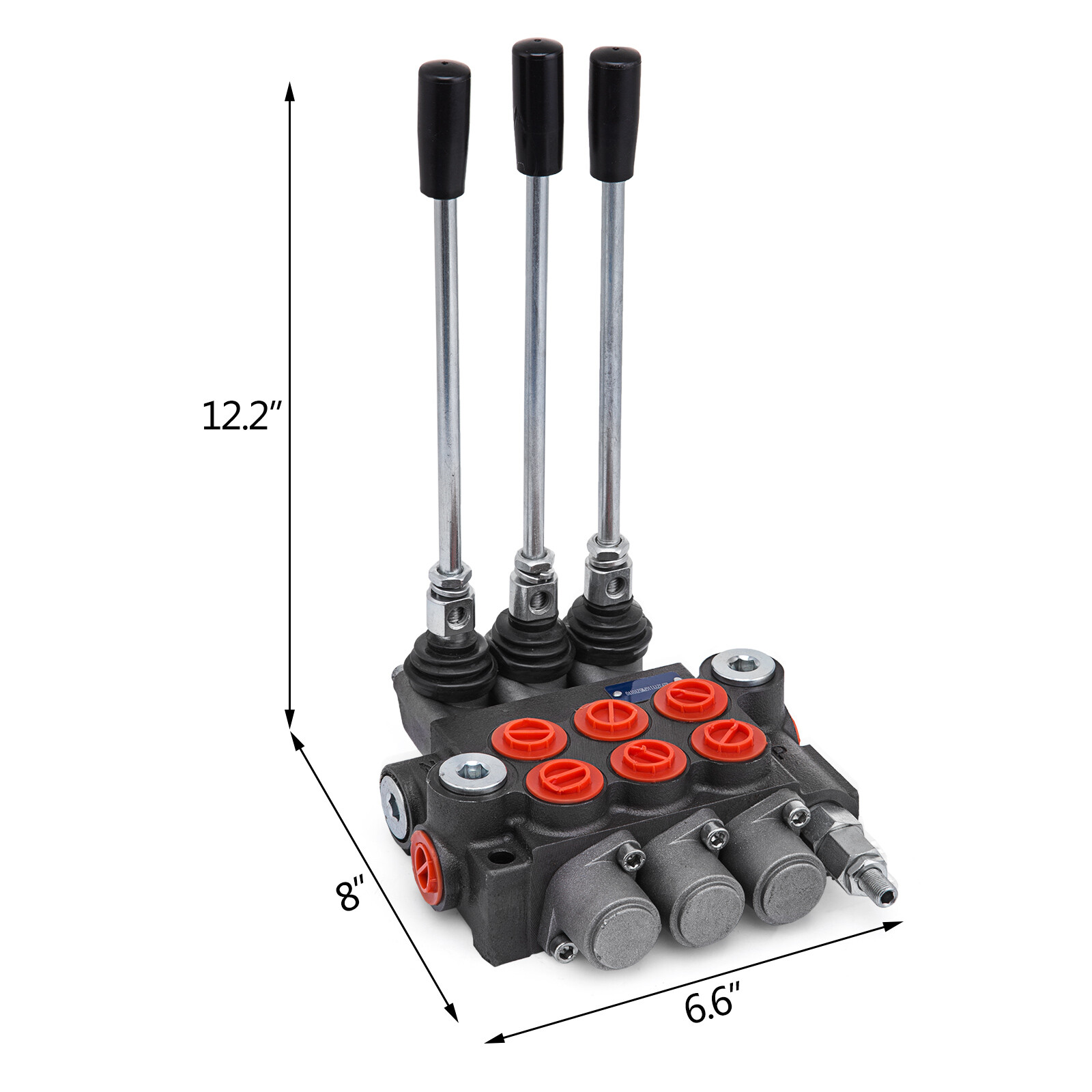 VEVOR 3 Spool Hydraulic Directional Control Valve 11GPM Double Acting Adjustable