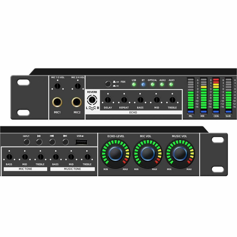 Professional Karaoke Processor Audio Processor Pre-Effects KTV Digital Audio
