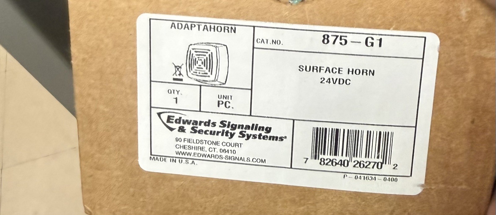 Edwards Signaling 875-G1