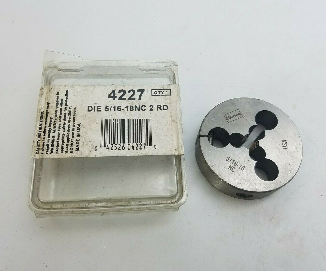 Irwin Hanson 4227 Adjustable Die 5/16-18NC National Coarse 2" Round Threading