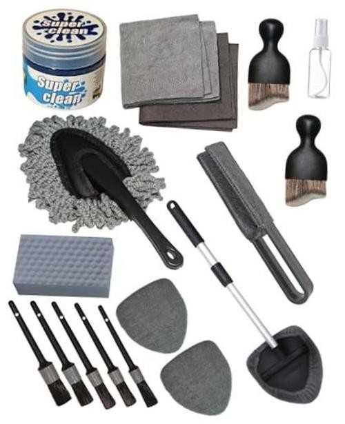 18Pcs Professional Car Interior Detailing Kit All-in-One Cleaning 18 Packs