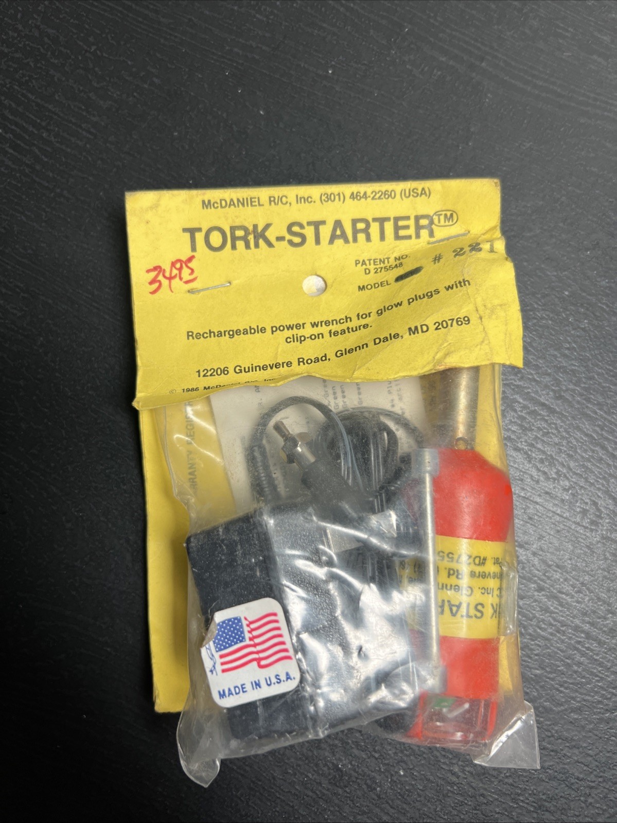 Vintage Tork-Starter Glow Ignitor w/ Charger New In Package Model #221