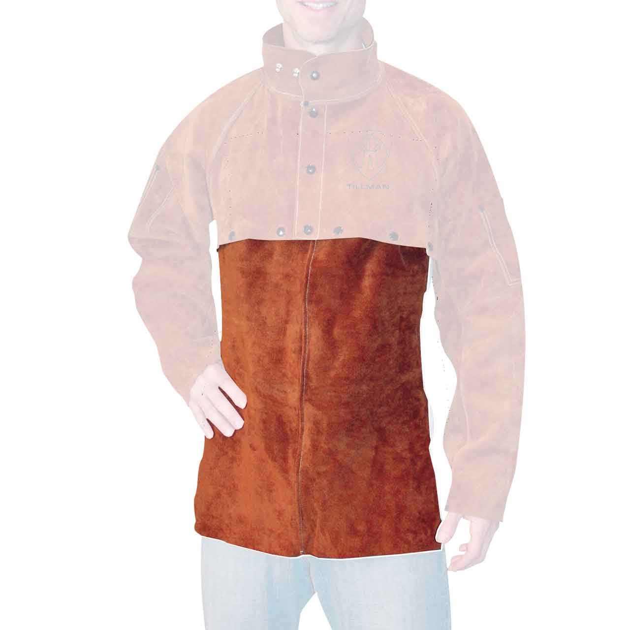 Tillman 3814 14" Dark Brown Premium Side Split Cowhide Bib