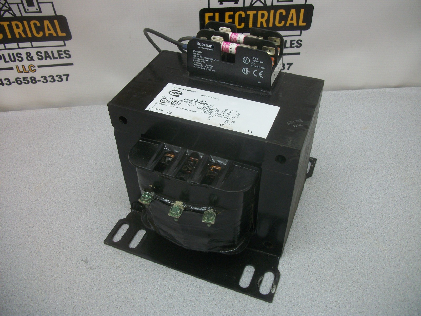 HPS 2000VA 1PH TRANSFORMER PT2000MBMH-7 HV 230X575 LV 95/115