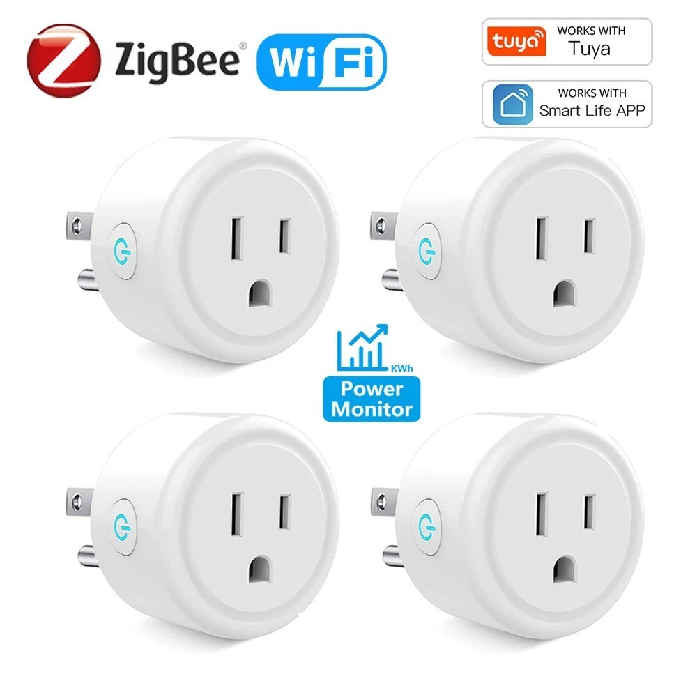 Tuya 16A Smart Plug Zigbee WiFi Socket US Canada Mexico Peru Japan Power Monitor