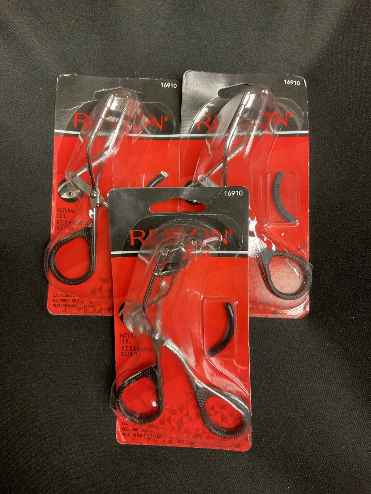 Lot of 3 Revlon Eyelash Curler 16910 - For Natural Curl