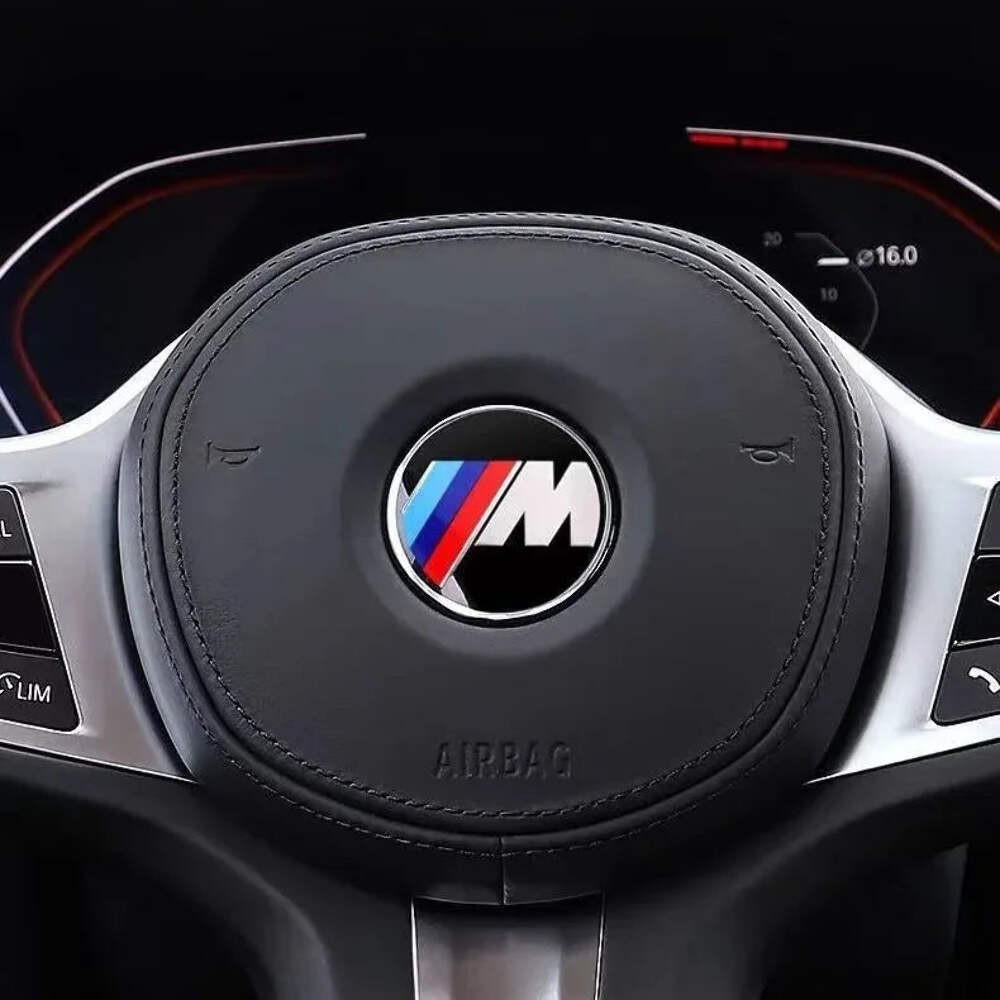 45mm Car Steering Wheel Emblem Sticker Accessories For BMW E36 E39 E46 E53 E60 E
