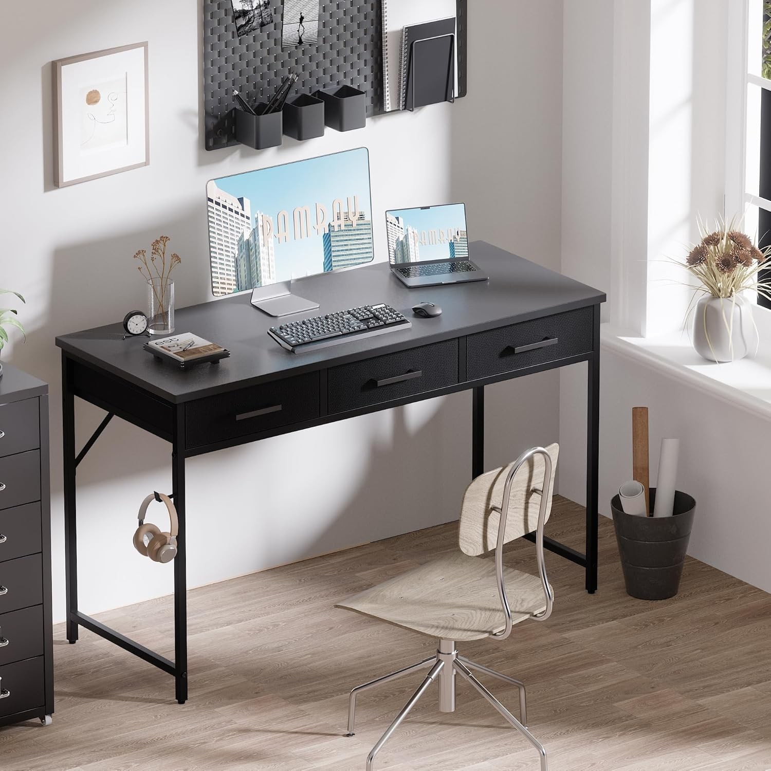 32Inch Small Computer Desk W/ 2 Drawers Bedroom Study Writing Home Office Table