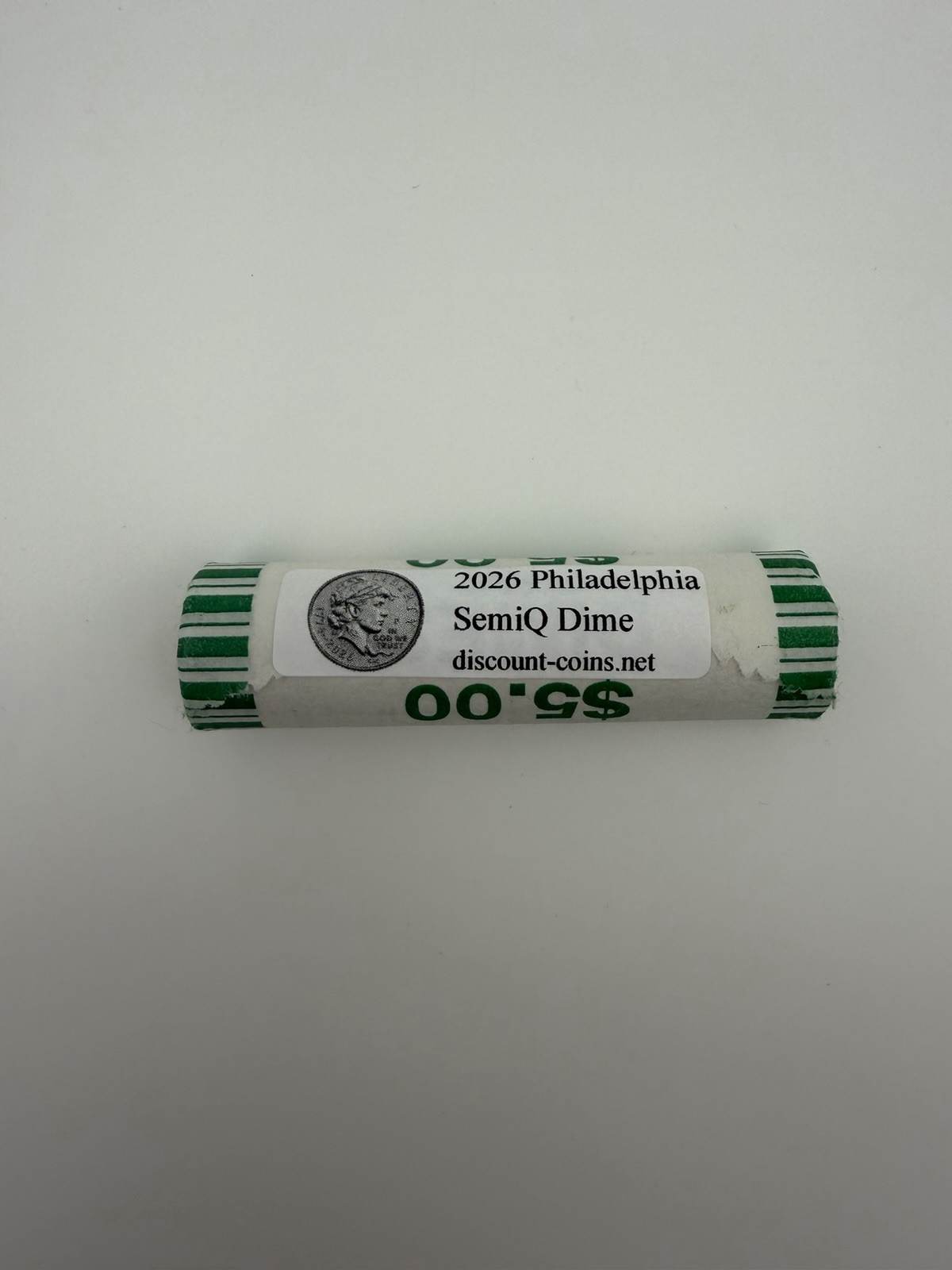 2026 P Philadelphia SemiQ Emerging Liberty Dime $5 Roll 50 Coins - IN HAND