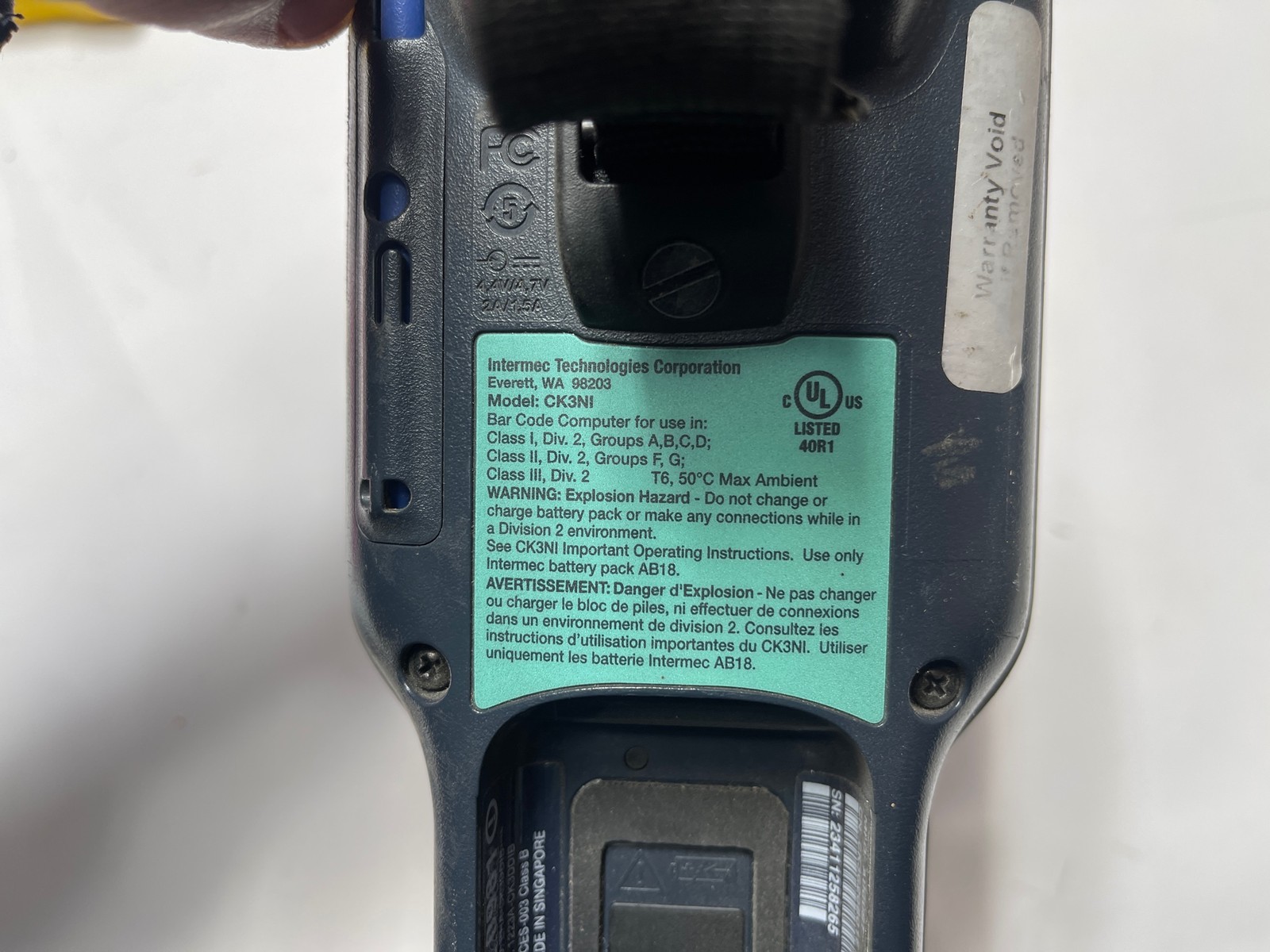 Intermec CK3NI Handheld Imager Barcode Scanner - As-Is - Untested