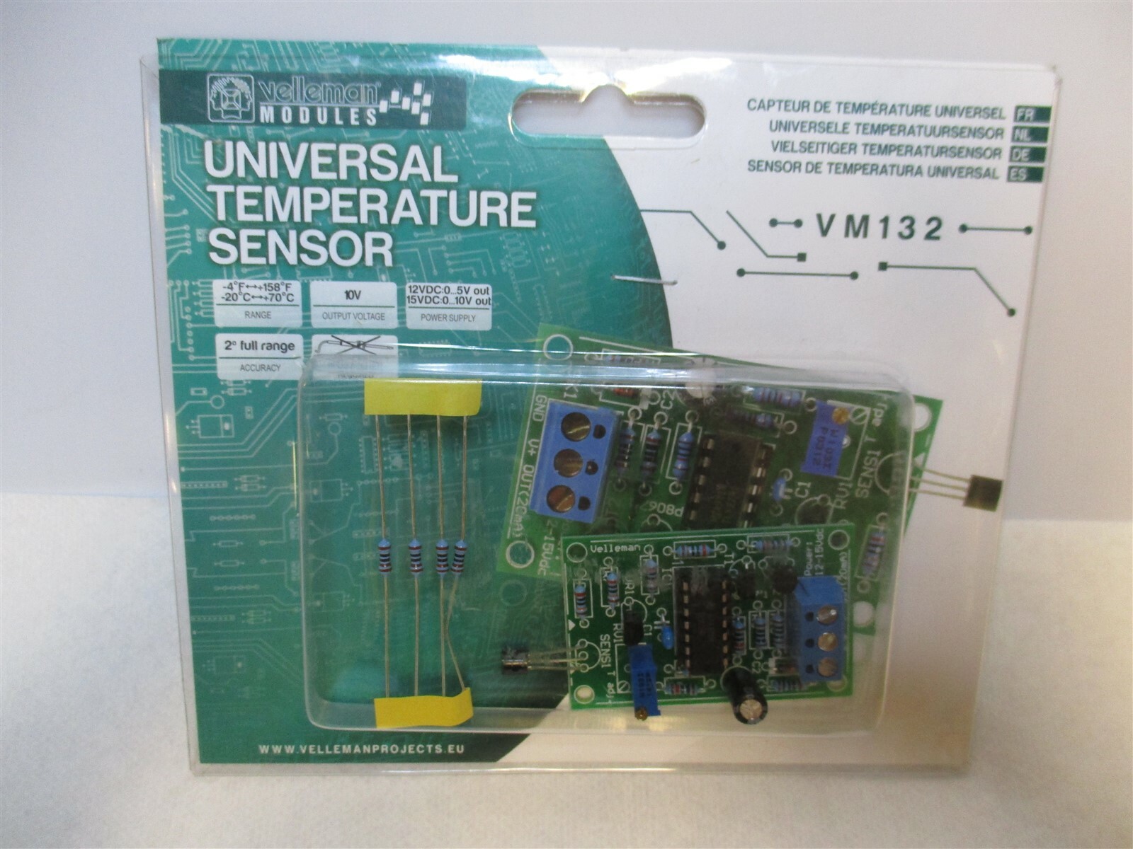 Valleman (VM132) Universal 2° Full Range Indoor/Outdoor 10V Temperature Sensor