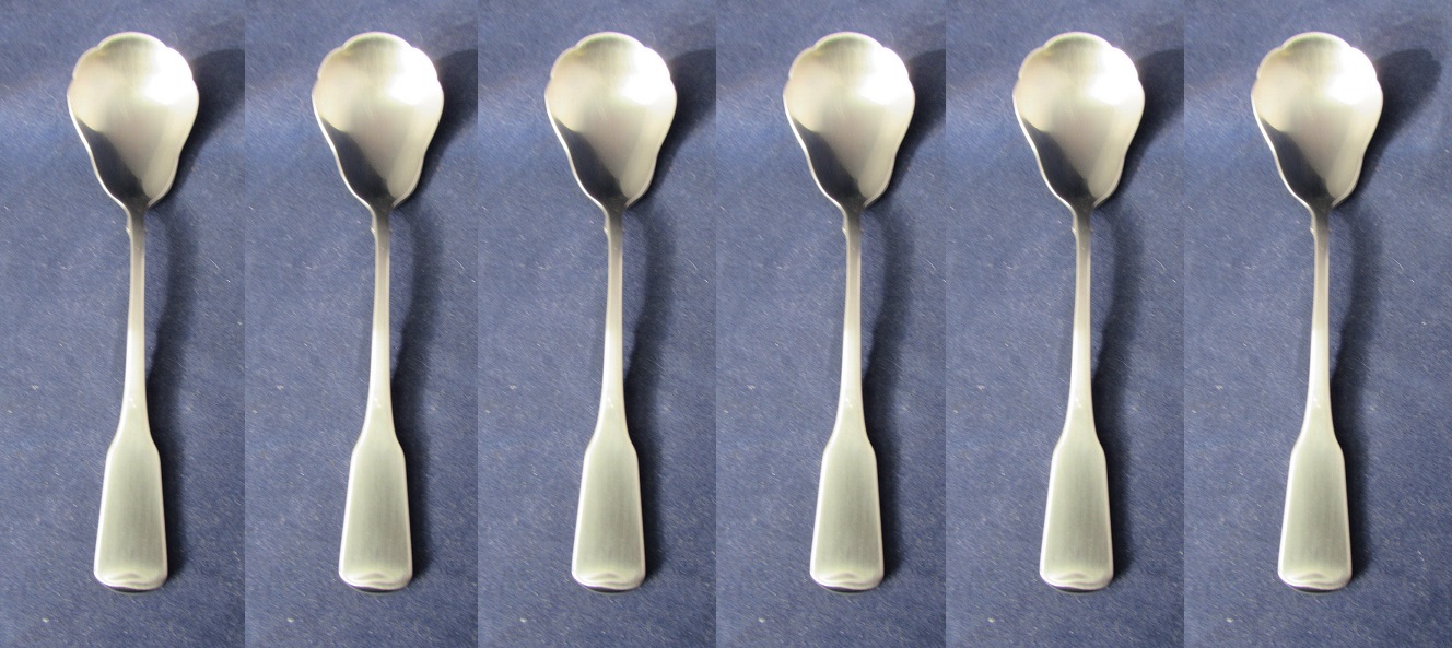 SIX - Oneida Stainless Flatware AMERICAN COLONIAL Sugar / Cereal Spoons CUBE USA