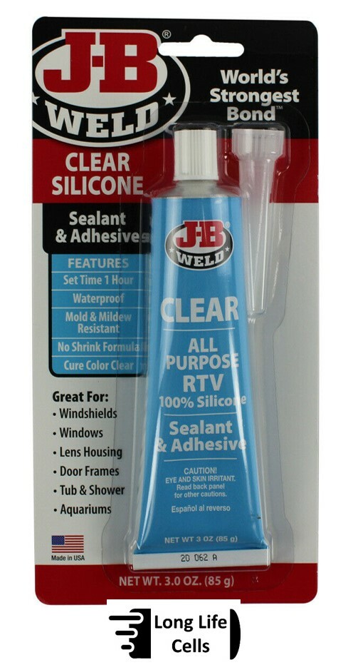Silicone sealant clear adhesive RTV no shrink mould resistant 85gr 31310 jb weld